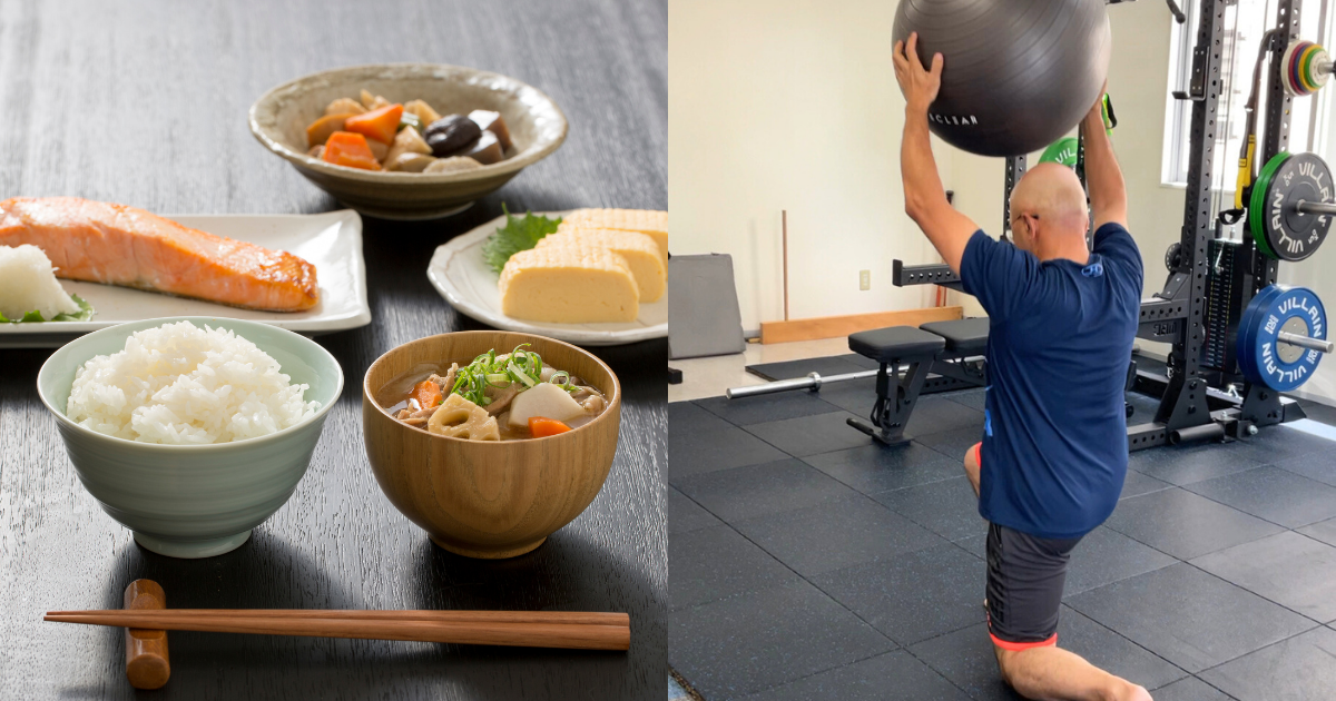 健康的な食事とパーソナルトレーニング
