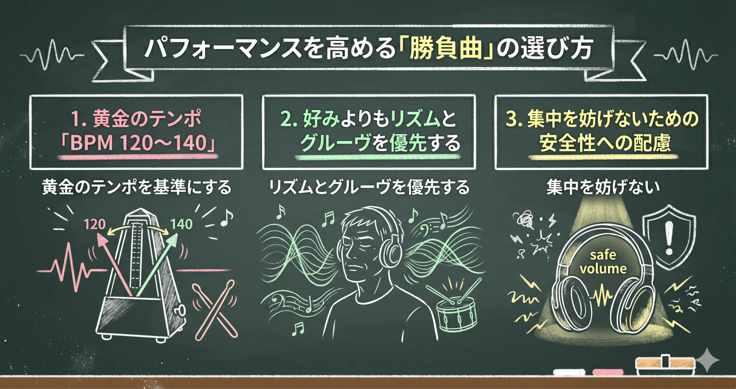 パフォーマンスを高める「勝負曲」の選び方