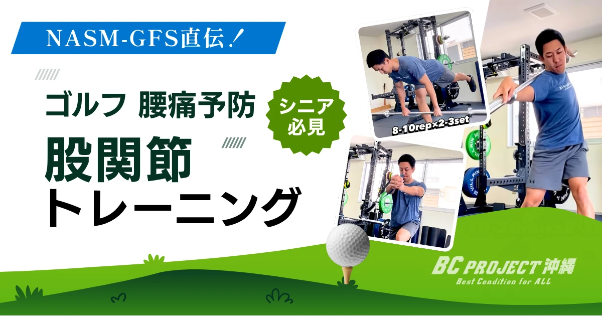 ゴルフ 腰痛予防の股関節トレーニング｜NASM-GFS直伝！後半に腰が重くなるシニア必見の科学的改善法